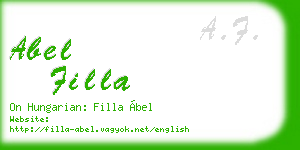 abel filla business card